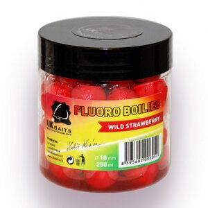 LK Baits Fluoro Boilies Wild Strawberry 18mm250ml