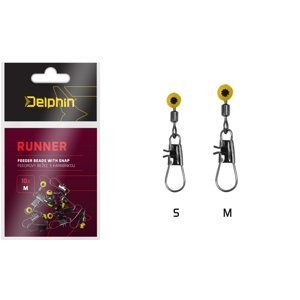 Delphin Feederový běžec s karabinkou RUNNER  10ks Velikost: M