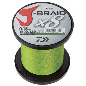 Daiwa Pletená Šňůra J-Braid Barva Světle Žlutá 1m Nosnost: 12kg, Průměr: 0,18mm