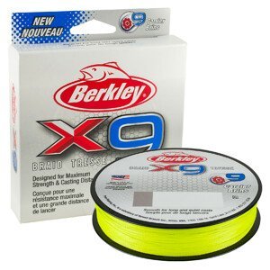 Berkley Šňůra x9 Braid - Žlutá Nosnost: 9.00kg, Průměr: 0,10mm