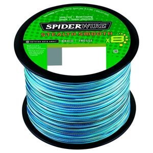 SpiderWire Pletená Šnůra Stealth Smooth 8 x8 PE Braid Blue Camo Nosnost: 5,4kg, Průměr: 0,06mm