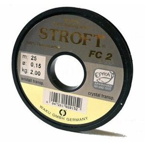 WFT Stroft Fluorcarbon FC2 25m Nosnost: 1,5kg, Průměr: 0,13mm