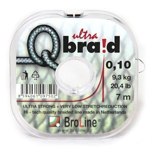 Broline Šňůra Ultra Qbraid 10m Nosnost: 13,5kg, Průměr: 0,15mm