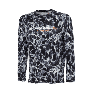 Savage Gear Tričko Night Uv Long Sleeve T-Shirt Black Waterprint Velikost: XL