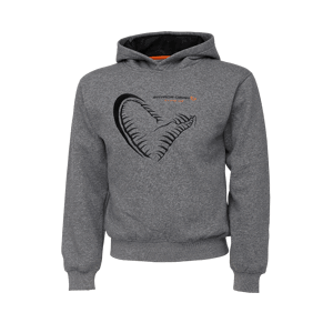 Savage Gear Mikina Junior Jaw Hoodie Grey Melange Velikost: 10-12 let