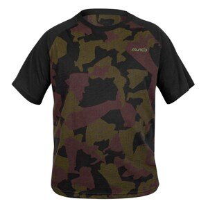 Avid Carp Tričko Distortion Camo Lite T-Shirt Velikost: XL