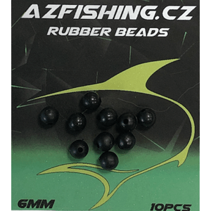 AzFishing Gumové Korálky Rubber Beads 10ks Průměr: 4mm