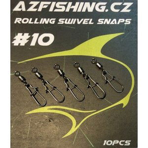 AzFishing Karabinka s obratlíkem Rolling Swivel Snaps Velikost: #6