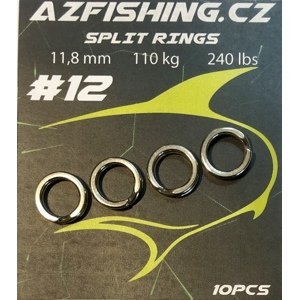 AzFishing Pevnostní kroužky Split Rings Orientační průměr: 11,8mm, Nosnost: 110kg