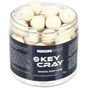 Nash Plovoucí Boilie Key Cray Pop Ups White Hmotnost: 75g, Průměr: 15mm