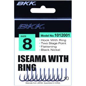 BKK Háčky ISEAMA s očkem Diamond Series  černý nikl - 10 ks Velikost háčku: #9