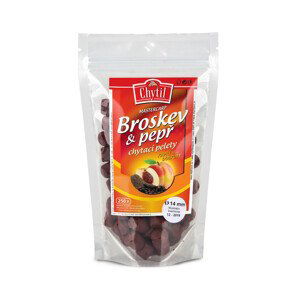 Chytil Chytací Pelety s Dírou 250g Hmotnost: 250g, Průměr: 20mm, Příchuť: Broskev / Pepř