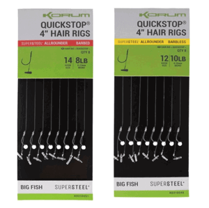 Korum Hotový návazec Big Fish Quickstops Hair Rigs Barbed 10 cm 8ks Velikost háčku: #8