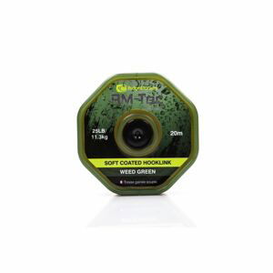 RidgeMonkey Šnůra RM-Tec Soft Coated Hooklink 25lb 20m Barva: Zelená