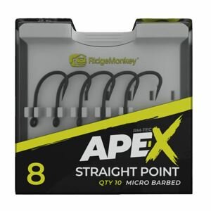 RidgeMonkey Háčky Ape-X Straight Point Barbed 10ks Velikost háčku: #4