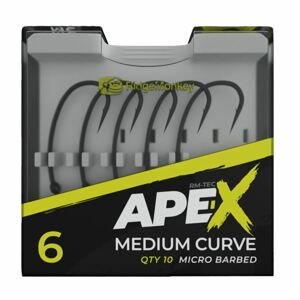 RidgeMonkey Háčky Ape-X Medium Curve Barbed 10ks Velikost háčku: #6