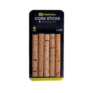 RidgeMonkey Korkové Tyčinky Combi Bait Drill Spare Cork Sticks Počet ks. v balení: 10ks, Průměr: 6mm