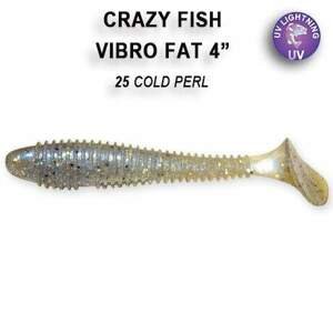 Crazy Fish Gumová Nástraha Vibro Fat 10cm 4ks Barva: COLD PERL, Délka cm: 10cm