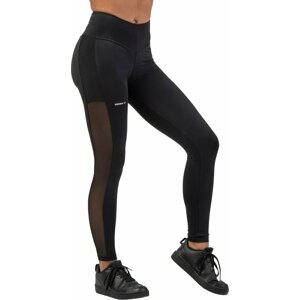 Nebbia Black Mesh Design Leggings "Breathe" Black L Fitness kalhoty