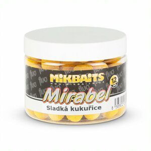 Mikbaits mirabel fluo boilie 150ml 12 mm - sladká kukuřice