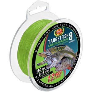 Wft splétaná šnůra targetfish 8 chartreuse 150 m zelená - 0,10 mm - 7 kg