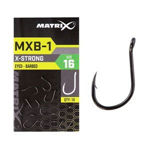 Matrix háčky mxb-1 barbed eyed end black nickel 10 ks - 18