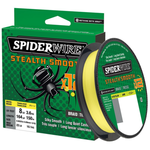 Spiderwire splétaná šňůra stealth smooth 12 hi-vis žlutá 150 m - 0,06 mm 5,4 kg