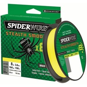 Spiderwire splétaná šňůra stealth smooth 8 žlutá 150 m - 0,06 mm 5,4 kg