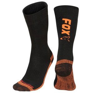 Fox ponožky collection black orange thermolite long sock - 44-47