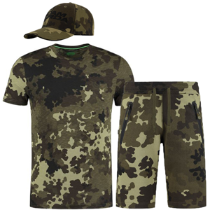 Korda camo set tričko + kraťasy + kšiltovka - velikost s