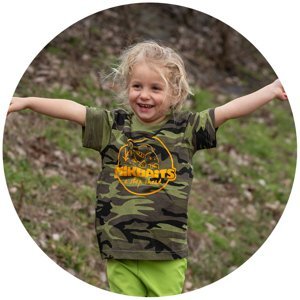 Mikbaits dětské tričko camou - 4-8 let