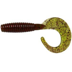 Ron thompso gumová nástraha grup curl tail uv olive red - 7 cm