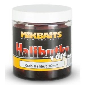 Mikbaits pelety halibutky v dipu 14 mm 250 ml - krab halibut