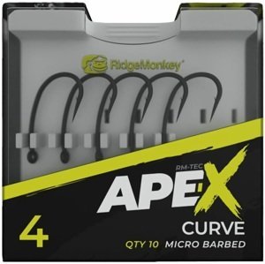 Ridgemonkey háček ape-x curve barbed 10 ks - velikost 6