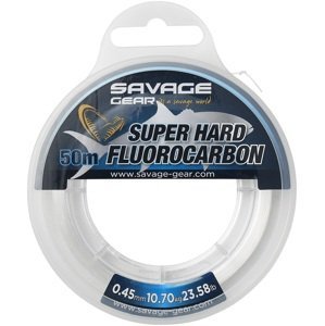 Savage gear fluorocarbon super hard clear - 50 m 0,50 mm 13,2 kg