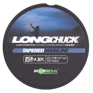 Korda vlasec longchuck tapered mainline clear 300 m - 0,33-0,47 mm 15-30 lb
