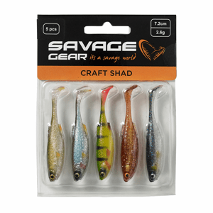 Savage gear gumová nástraha craft shad clear water mix 5 ks - 8,8 cm 4,6 g