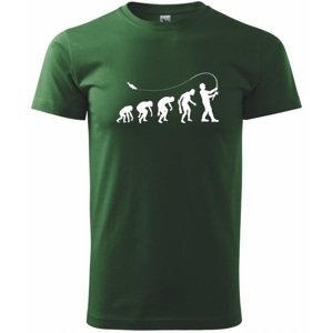 Tko tričko evoluce rybáře zelené - velikost xxxl