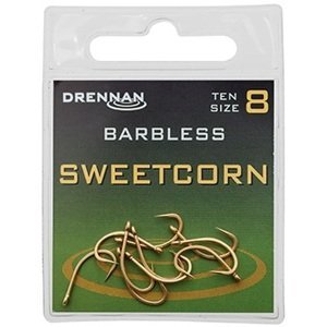 Drennan háčky bez protihrotu sweetcorn barbless - velikost 8