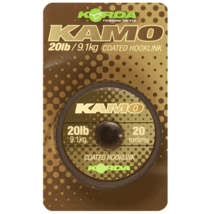 Korda návazcová šňůrka kamo coated hooklink 20 m - 20 lb 9,1 kg