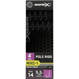 Matrix návazec mxc-1 pole rig barbless 10 cm - size 14 0,165 mm