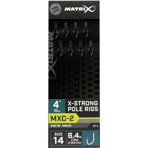 Matrix návazec mxc-2 x-strong pole rig barbless 10 cm - size 14 0,18 mm