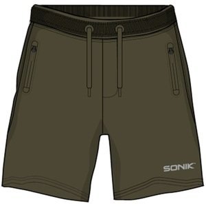 Sonik kraťasy green fleece shorts - xxl