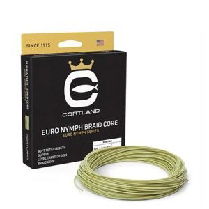 Cortland muškařská šňůra euro nymph braid core 022 freshwater 90 ft - level sage green