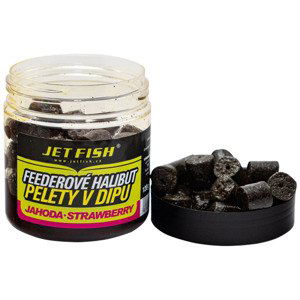 Jet fish feederové halibut pelety v dipu 12 mm 120 g-česnek