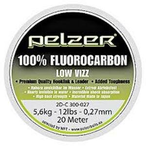 Pelzer - návazcový vlasec  fluorocarbon 20 m crystal-průměr 0,27 mm / nosnost 12 lb / 5,6 kg