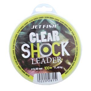 Jet fish clear shock leader crystal 100 m-průměr 0,50 mm / nosnost 11,4 kg