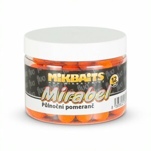 Mikbaits mirabel fluo boilie 150ml  12 mm-půlnoční pomeranč