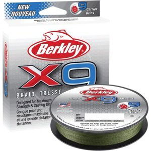 Berkley splétaná šňůra x9 low vis green 150 m-průměr 0,10 mm / nosnost 9 kg