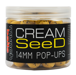 Munch baits plovoucí boilies pop-ups cream seed 200 ml-14 mm